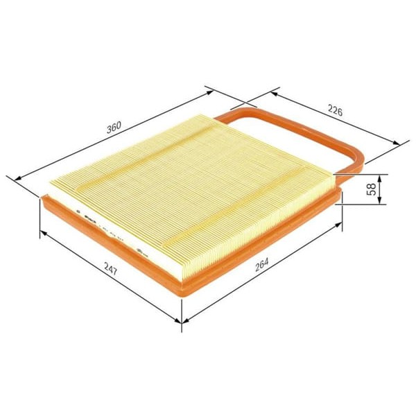 BOSCH 1457433574 Hava Filtresi Polo IV 9N 02- / Fabia 02- 1.2 Awy
