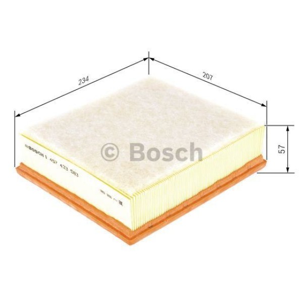 BOSCH 1457433583 Hava Filtresi Focus 2.5T S-Max 04- Mondeo 07- / S40 04- 2.4 T5 S80 06- 2.5T V50 V70