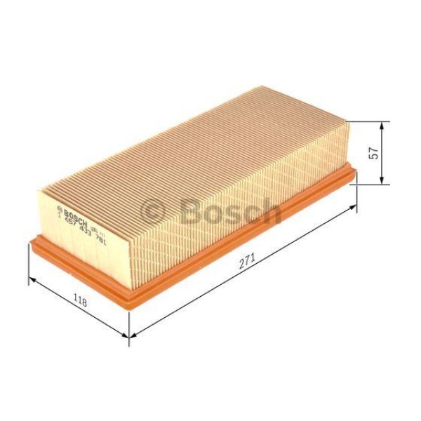 BOSCH 1457433781 Hava Filtresi Civic 97-01 2.0D Accord 96-02 2.0 TDI / 45 400 800 / Freelander 98-00 