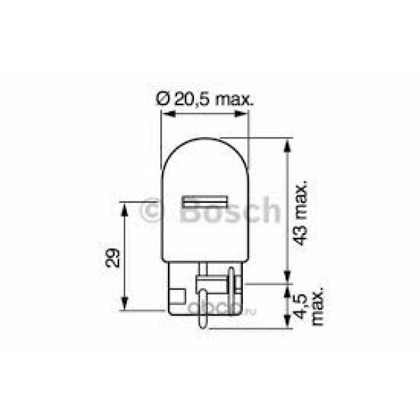 BOSCH 1987302251 Ampul W3X16D 12V W21W 