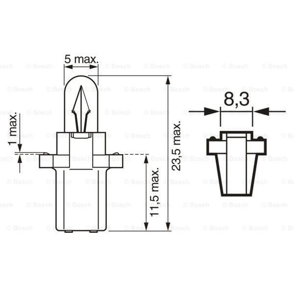 BOSCH 1987302515 Ampul Soket 24V 1.2W 