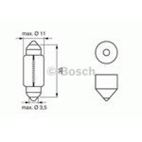 BOSCH 1987302810 Ampul 5W Sofıt Eco 12 V C5W - 5 W Sv8,5-8 
