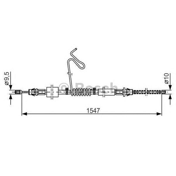 BOSCH 1987477174 El Fren Teli Arka Sol Ford Transit 00-05 Tourneo 06-14