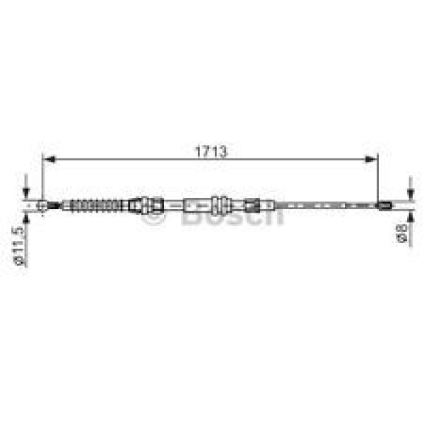 BOSCH 1987477177 Arka Sağ El Fren Teli Ford Transit 00-06