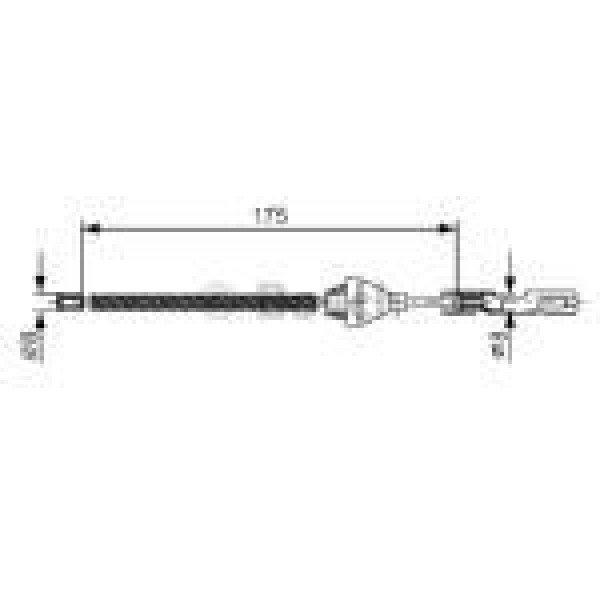 BOSCH 1987477906 El Fren Teli Arka 175Mm Fiesta 1.25-1.3 1.4 1.6 01-08 -Focus 1.4 1.6 1.8 2.0 98-04