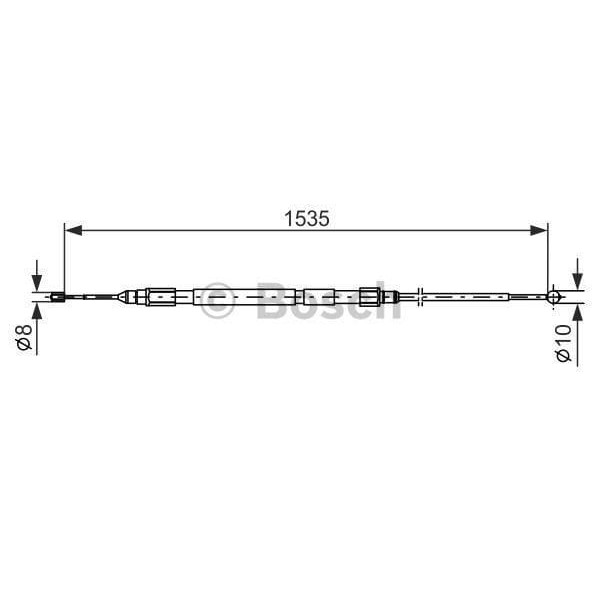 BOSCH 1987477950 Fren Teli 1533 Mm