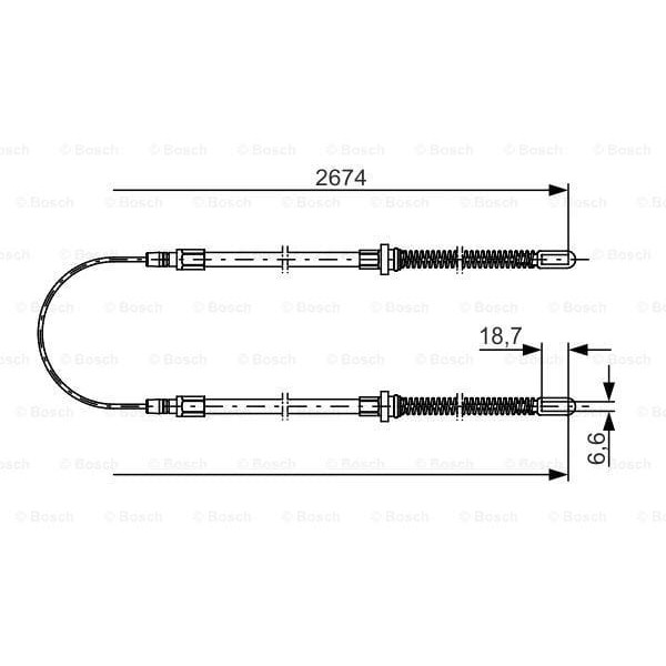 BOSCH 1987482148 Fren Teli 2674 Mm