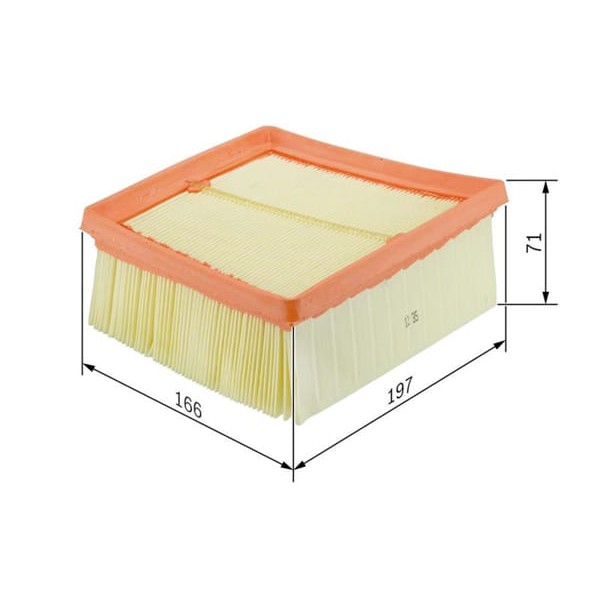 BOSCH F026400135 Hava Filtresi Fiesta VI 08- Transit Tourneo Courier 14- / Mazda 2 11- 1.4 TDCI 1.5