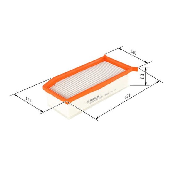 BOSCH F026400343 Hava Filtresi CLIO IV Captur / Sandero Duster Dokker 0.9 Tce 1.2 Tce 1.5 DCI