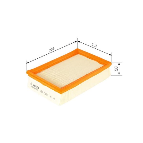 BOSCH F026400345 Hava Filtresi Mokka 12- / Trax 12- 1.4 1.6 A14Net B16Dth 