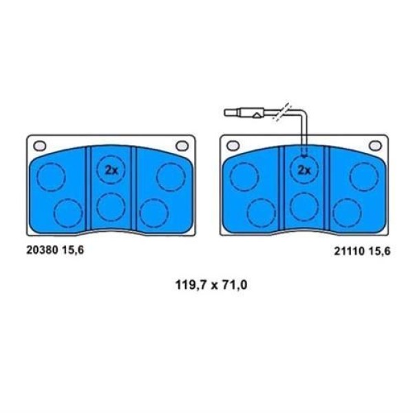 BESER 3526 Fren Balatası Ön Fişli Master I 80- / Xj 86-