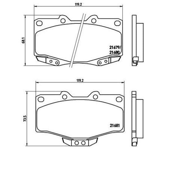 BESER 3560 Fren Balatası Ön Land Cruiser 90- 4 Runner 95- Hilux 90- 4Wd 