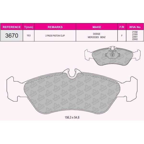 BESER 3670 Fren Balatası Arka Lt28-35 96-06 Lt28-46 96-06 / Gw-Class W463 89- Sprinter 95-06