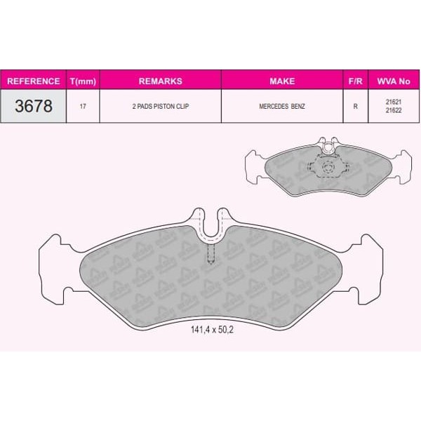 BESER 3678 Fren Balatası Arka Lt28-35 96-06 Lt28-46 96-06 / Sprinter 96-06 