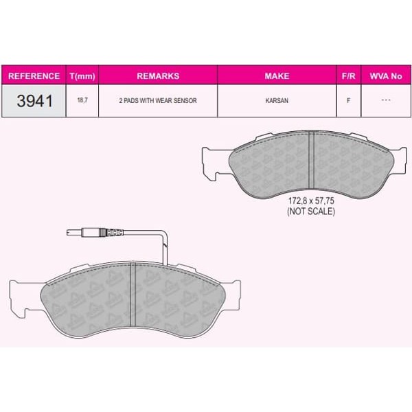 BESER 3941 Fren Balatası Ön J9 Premıer 92-09 J10 Premıer 09-13 