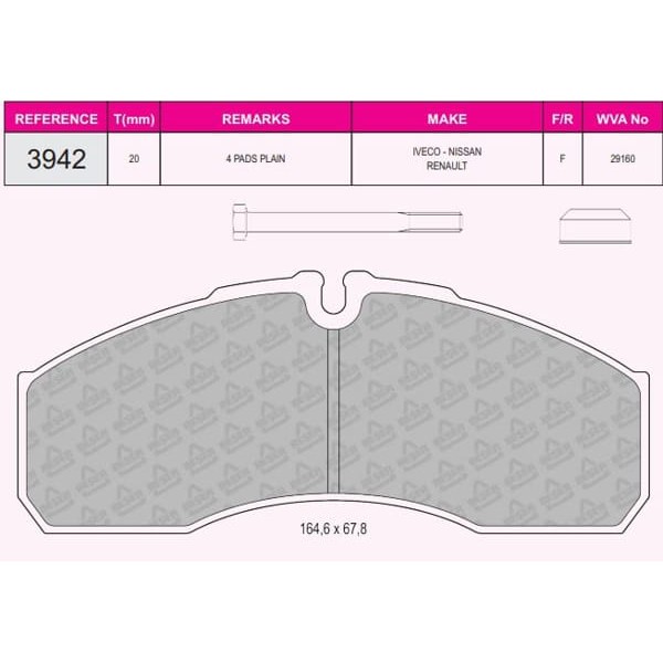 BESER 3942 Fren Balatası Ön Daily III 99- 