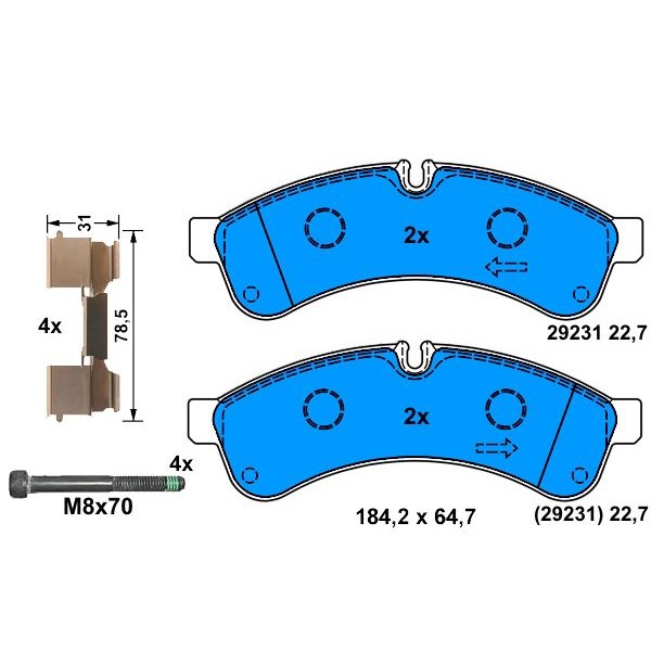 BESER 3995 Fren Balatası Arka Daily IV 07- Daily V 11- Daily VI 14- 