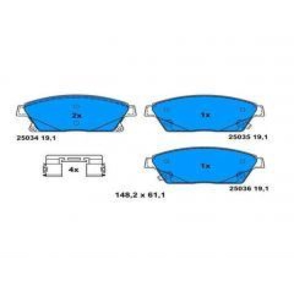 BESER 4008 Fren Balatası Ön Astra J / Aveo T300 11- Cruze 09- 16 Jant 