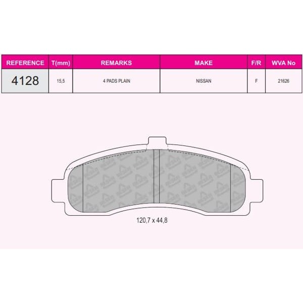 BESER 4128 Fren Balatası Ön Micra K11 92-02