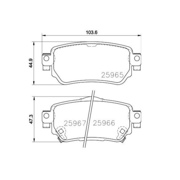 BESER 4283 Fren Balatası Arka Qashqai 14- Kadjar 15-