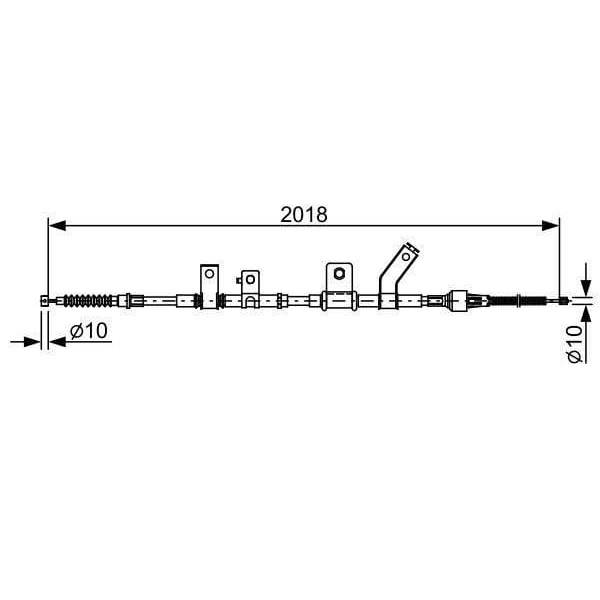 CAVO 3302665 El Fren Teli Arka Sağ Mıtsubıhı L200 III 2.5Dıd-4×4 05- 2018 1788Mm 