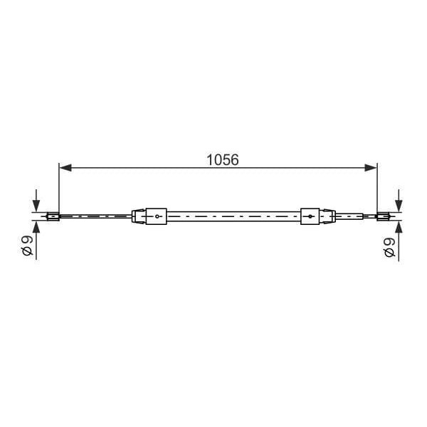 CAVO 5502666 El Fren Teli Arka Sol Mb A 140-160-170-180-200 97-98 1056 503Mm 