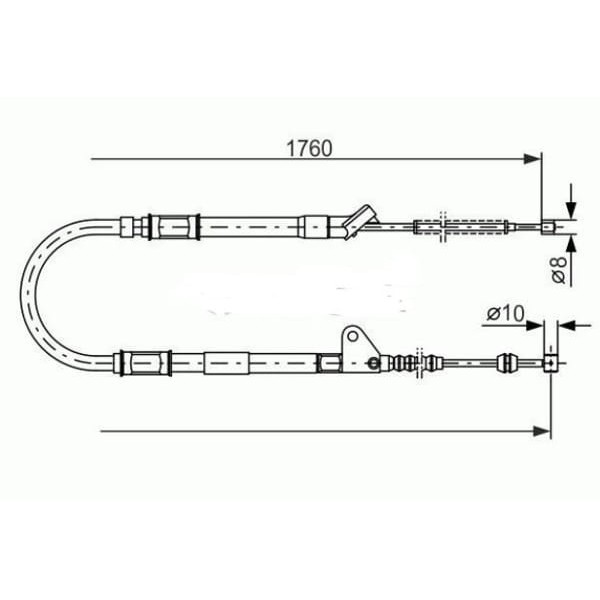 CAVO 6802652 El Fren Teli Arka Sağ Avensis 00-02 Kampanalı Tıp