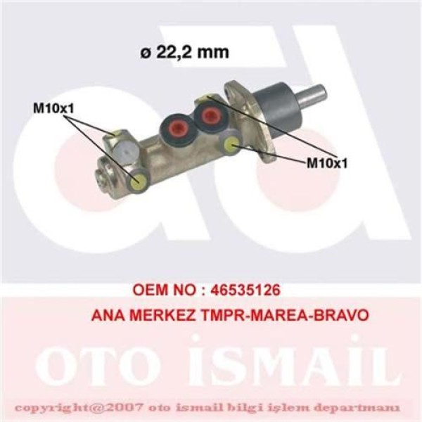 CIFAM 202-208 Fren Ana Merkezi Tempra Marea Brava 98- Bravo 22,2Mm 