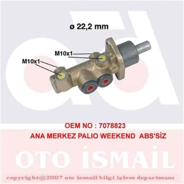 CIFAM 202-278 Fren Ana Merkezi Palio Weekend Abssız 22,2Mm 