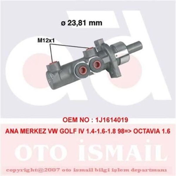 CIFAM 202-280 Fren Ana Merkezi Golf IV 97- Bora 98- / A3 96- Tt 98- / Toledo II 98- Leon 99- / Octav