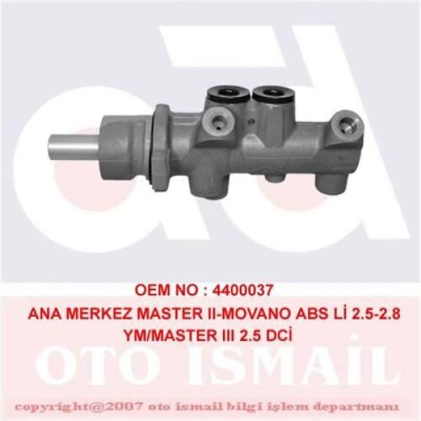 CIFAM 202-414 Fren Ana Merkezi Master II 98- / Movano A 98- / Interstar 02- Absli 23,81Mm