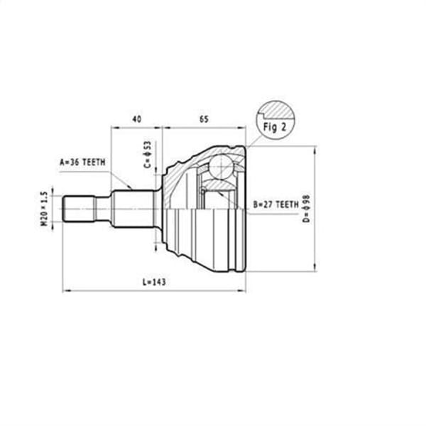 CIFAM 607-415 Aks Kafası Polo 1.9TDI 03- Bora 1.9TDI 00-05 Fabia 1.9 TDI 03- Ibiza IV 1.9TDI 02- 