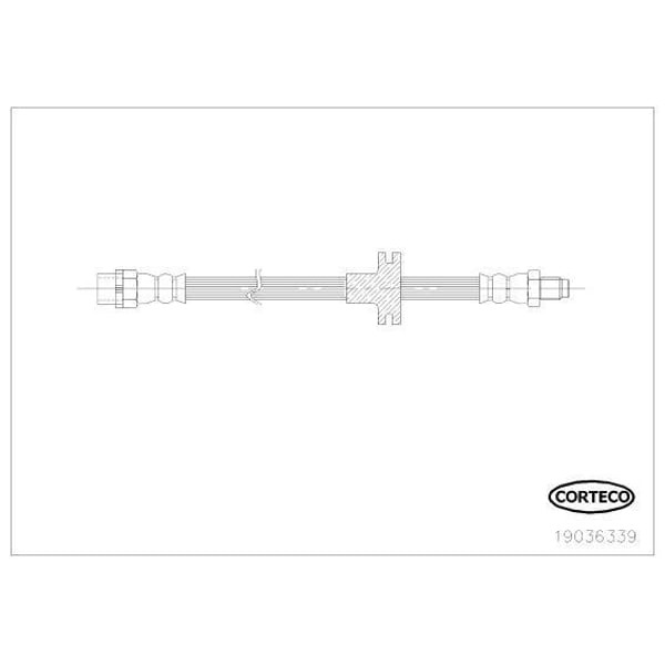 CORTECO 19031638 Fren Hortumu Ön Bmw 5 520 D 01- 555Mm 