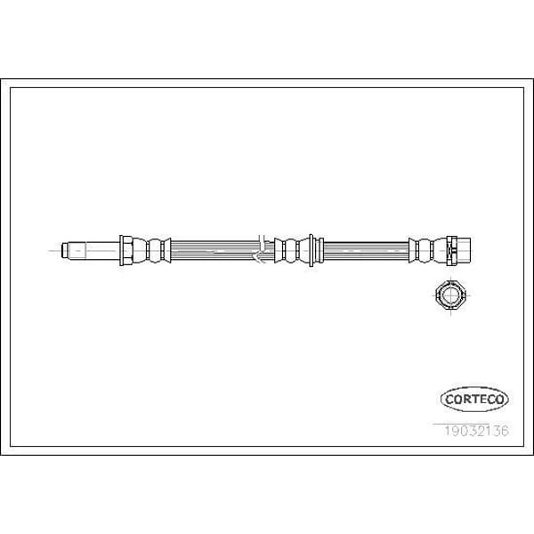 CORTECO 19032136 Fren Hortumu Arka Bmw 3 316 İ 98- 502Mm 