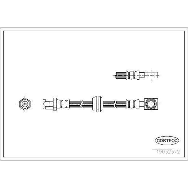 CORTECO 19032372 Fren Hortumu Ön Mini Cooper 01- 591Mm