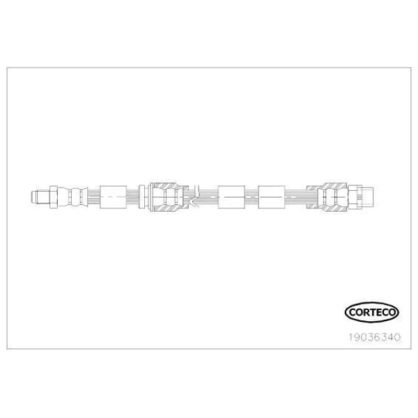 CORTECO 19036340 Ön Fren Hortumu Bmw X5 3.0İ 06-08 Xdrive 3.0İ 08-10×6 14- 