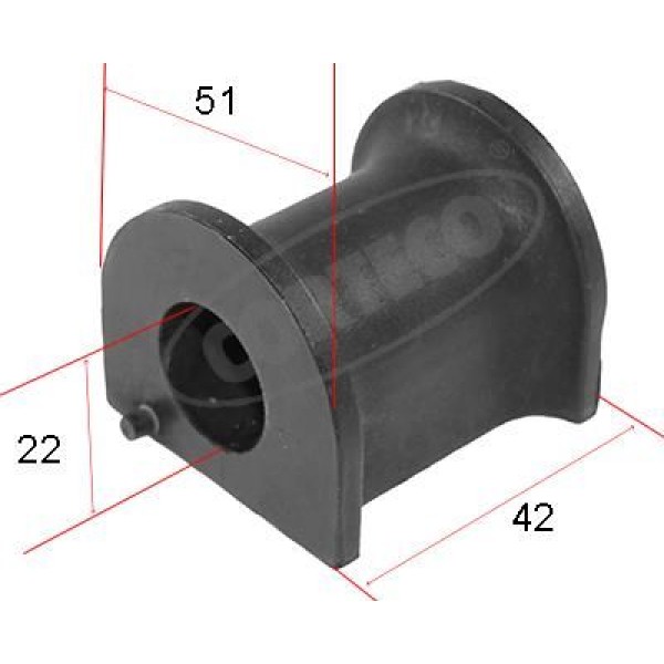 CORTECO 80005456 Viraj Demir Lastiği Ön (Ø 22) Transporter T5 