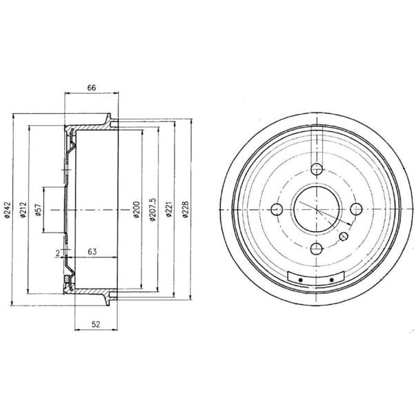 DELPHI BF102 Fren Kampanası Astra F 91- Vectra A 88- Ascona B C Kadett C D E Manta B 75- / Espero 94