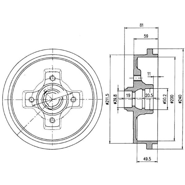 DELPHI BF310 Fren Kampanası Audi Coupe Seat Arosa Cordoba Ibiza Toledo Skoda Favorıt Favorıt Van Pıc
