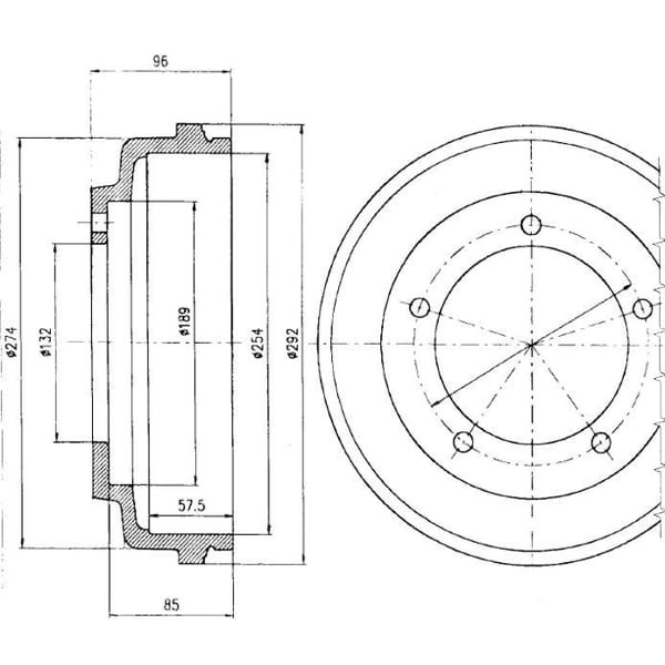 DELPHI BF316 Fren Kampanası Arka Ford Transit 91 00
