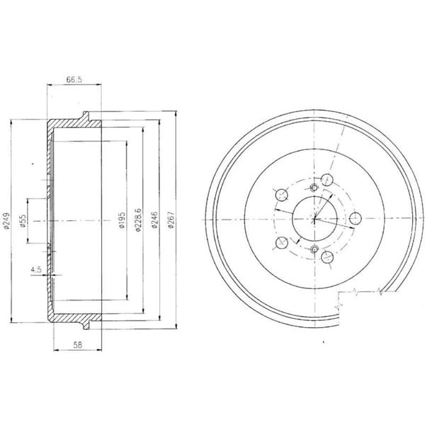 DELPHI BF405 Fren Kampanası Arka Toyota Avensis 10/97 03/03