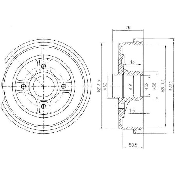 DELPHI BF423 Fren Kampanası Kangoo I 98- / Kubıstar 03- 1.5 1.9 DCI 203X39