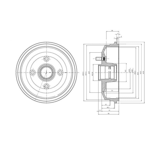 DELPHI BF468 Fren Kampanası Arka Ford Escort. Fiesta. Fiesta Van. Ka. Orion. Puma. Sport Ka. Street 