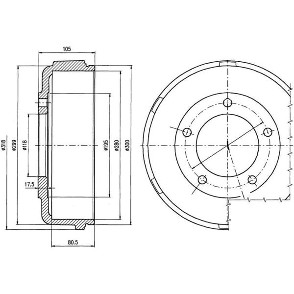 DELPHI BF478 Fren Kampanası Ford Transit 00-05/06 Arka 
