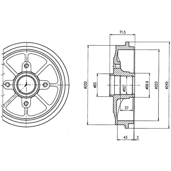 DELPHI BF484 Fren Kampanası Citroen C2 C2 Enterprıse C3 C3 Plurıel Peugeot 1007 04/02- Arka