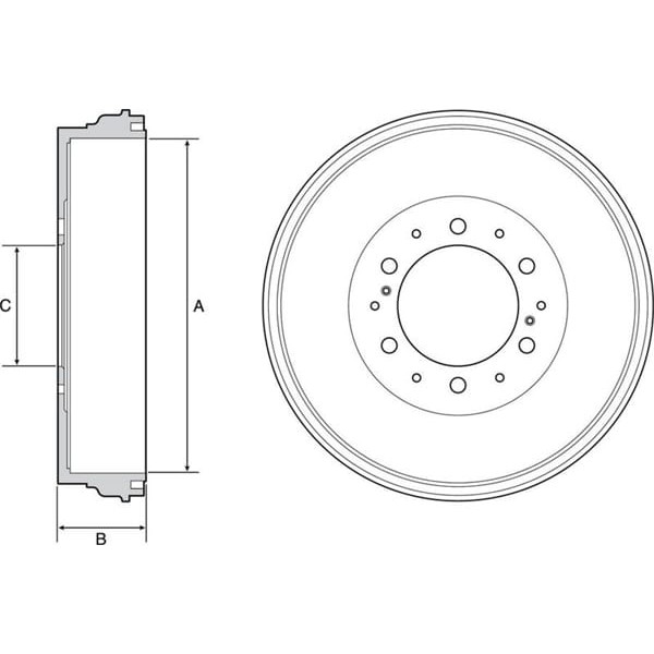 DELPHI BF537 Fren Kampanası Arka Toyota Hilux III Pick Up 2.5 D 4D 4Wd 08.05 05 