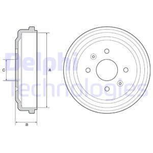 DELPHI BF548 Fren Kampanası Arka Chevrolet Aveo-Kalos-Spark-Daewoo Kalos