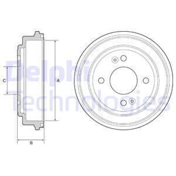 DELPHI BF551 Fren Kampanası Arka Hyundai Getz