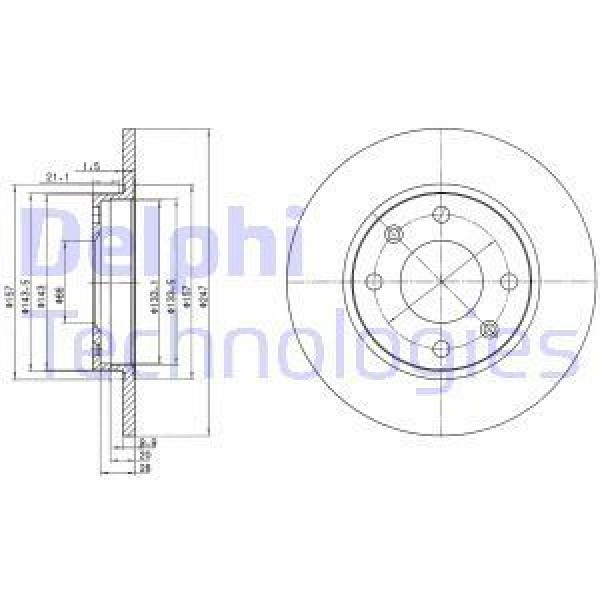 DELPHI BG2213 Fren Diski Takım Citroen C15 Saxo Zx 106 106 Van 205 205 Van 206 306 306 Van 309 405 0 