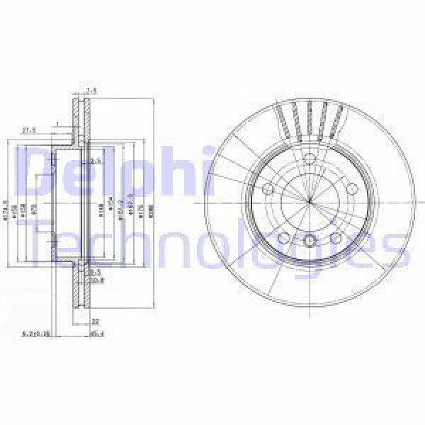 DELPHI BG2623C Fren Diski Takım Boyalı Bmw